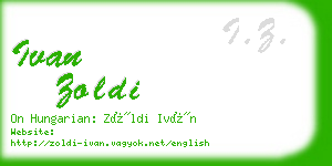 ivan zoldi business card